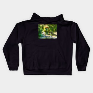 Fountain in botanical garden Kids Hoodie